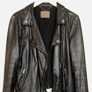 Muubaa London Black Sheepskin Leather Jacket